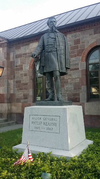 Monument of Civil War hero Gen Philip Kearny in Kearny NJ